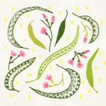 Gum Tree Leaves - KIT WITH THREADS - J-027-THRE